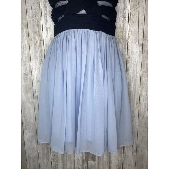 Hailey Logan By Adrianna Papell Chiffon Cut Out Cocktail Evening Dress Size 3/4 - Picture 4 of 12